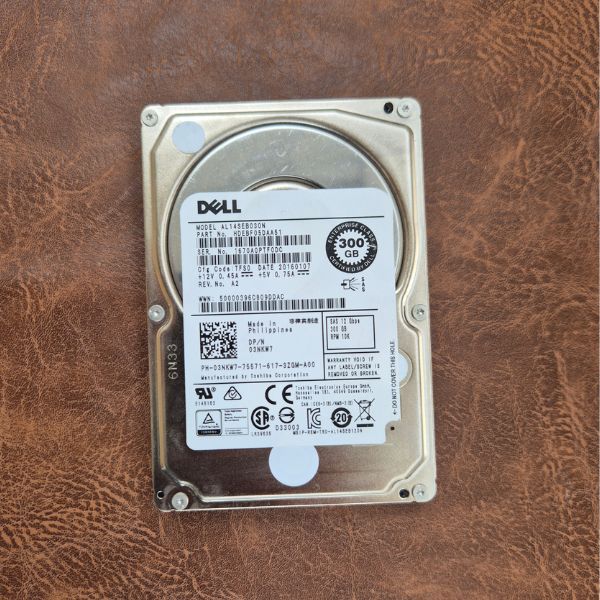 Dell 3NKW7 300GB 10K SAS 12Gbps 2.5inch Hot-Plug Hard Drive with Tray