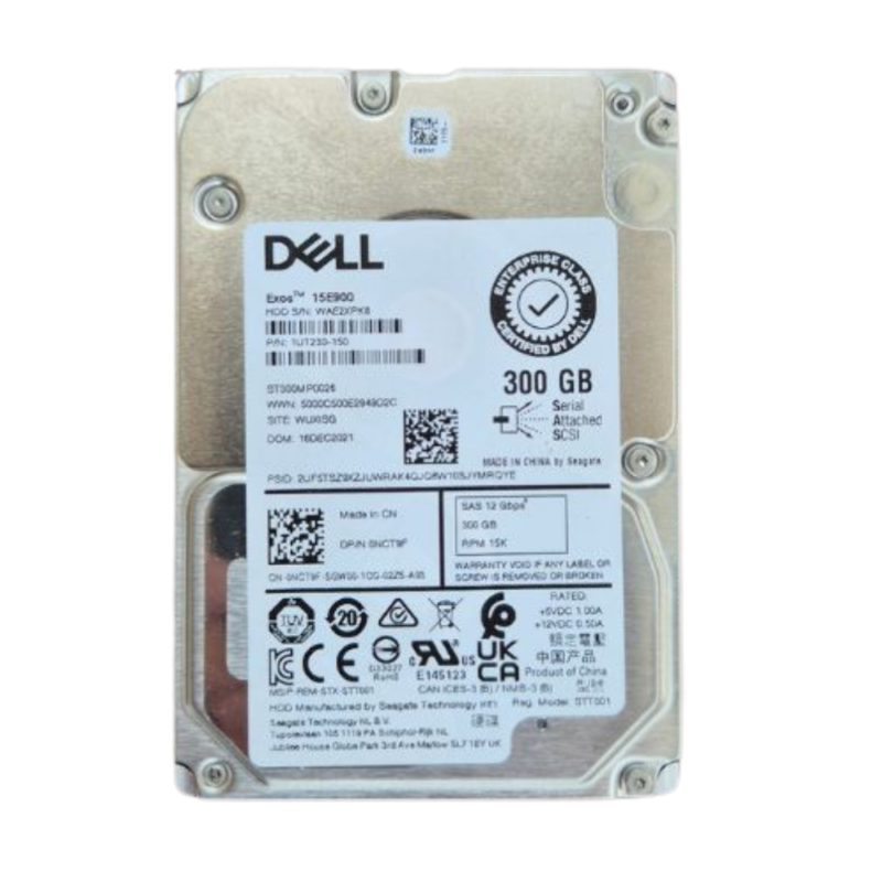 Dell 0NCT9F 300GB 15K SAS 12Gbps 2.5″ Hot-Plug Hard Drive