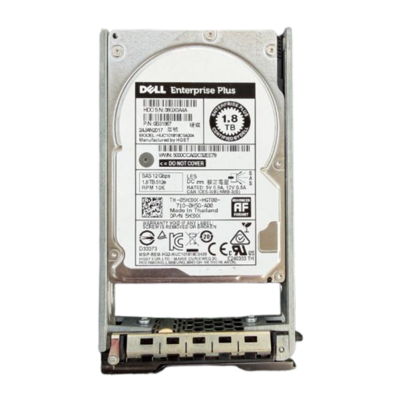 Dell 5H3XX 1.8TB 10K SAS-12Gbs 2.5in Hot-Plug Hard Drive 400-AJQN