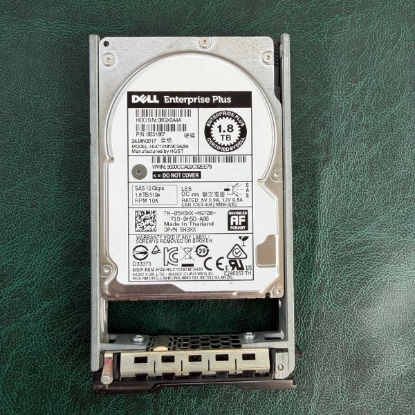 Dell Compellent 5H3XX / HGST Ultrastar C10K1800 HUC101818CS4204 0B31867 1.8TB 2.5" 12Gbps 10K Enterprise SAS HDD