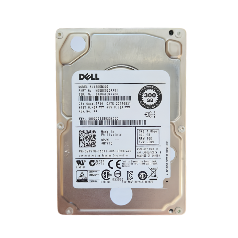Dell MTV7G 300GB 10K 2.5inch 6Gbps SAS Hard Drive