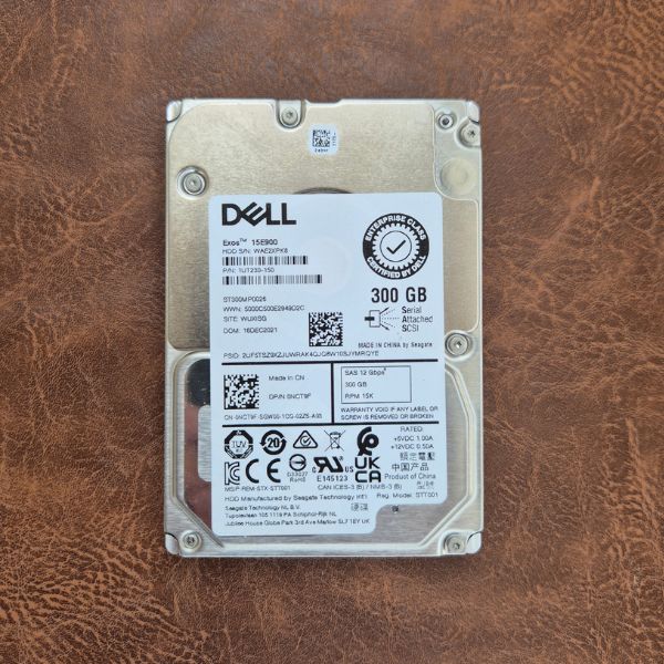Dell 0NCT9F 300GB 15K SAS 12Gbps 2.5" Hot-Plug Hard Drive