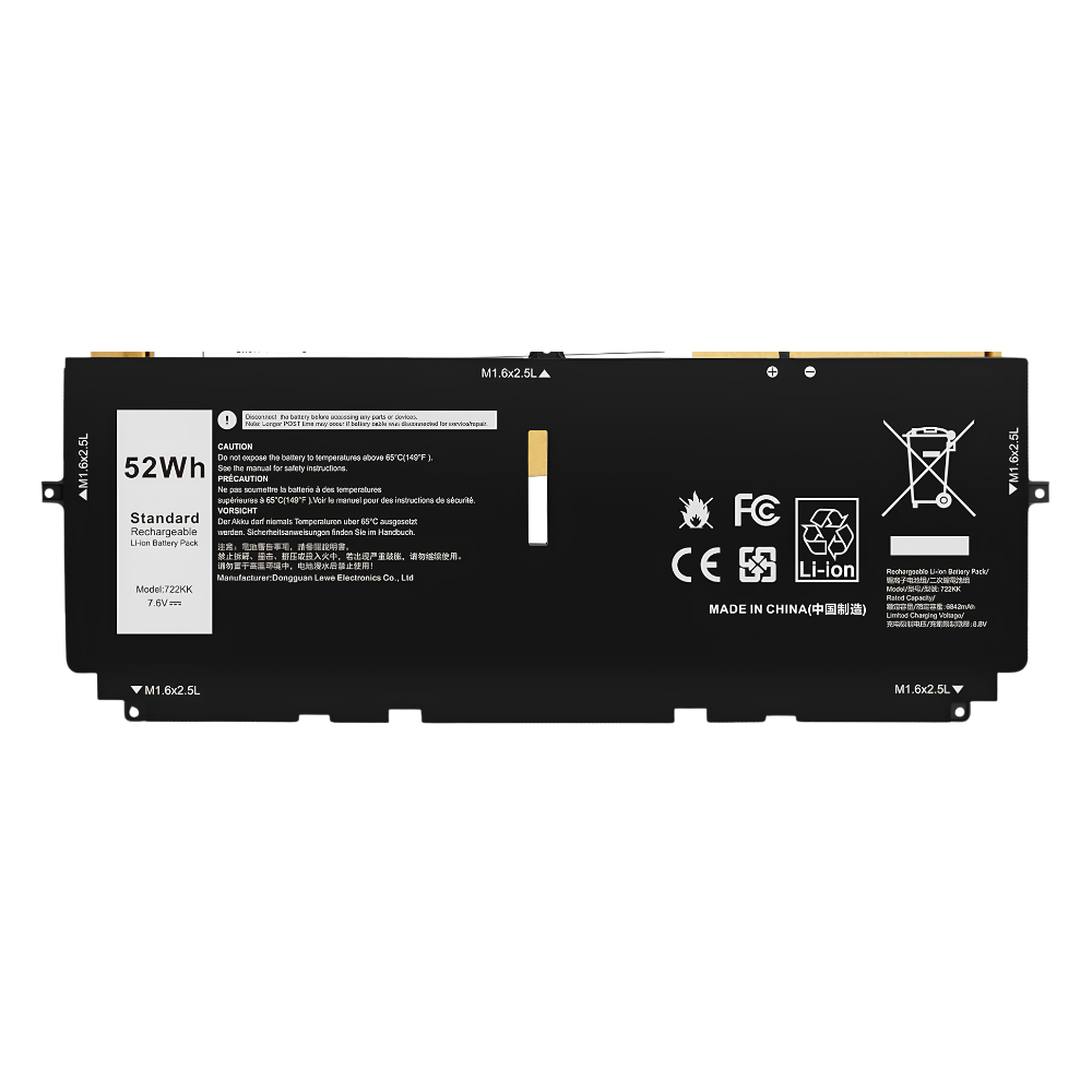 Dell FP86V 68Wh 4-Cell 7.6V Laptop Battery (1) Dell FP86V 68Wh 4-Cell 7.6V Laptop Battery